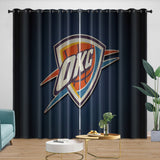 Charger l&#39;image dans la visionneuse de la galerie, Oklahoma City Thunder Curtains Blackout Window Drapes Room Decoration