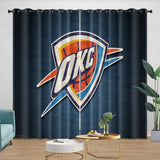 Charger l&#39;image dans la visionneuse de la galerie, Oklahoma City Thunder Curtains Blackout Window Drapes Room Decoration