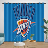 Charger l&#39;image dans la visionneuse de la galerie, Oklahoma City Thunder Curtains Blackout Window Drapes Room Decoration