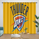 Charger l&#39;image dans la visionneuse de la galerie, Oklahoma City Thunder Curtains Blackout Window Drapes Room Decoration