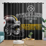 Charger l&#39;image dans la visionneuse de la galerie, Pittsburgh Steelers Curtains Blackout Window Drapes Room Decoration