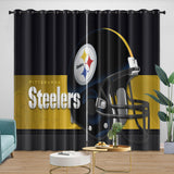 Charger l&#39;image dans la visionneuse de la galerie, Pittsburgh Steelers Curtains Blackout Window Drapes Room Decoration