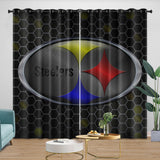 Charger l&#39;image dans la visionneuse de la galerie, Pittsburgh Steelers Curtains Blackout Window Drapes Room Decoration