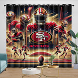 Laden Sie das Bild in den Galerie-Viewer, San Francisco 49ers Curtains Blackout Window Drapes Room Decoration