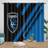 Carica l&#39;immagine nel visualizzatore Galleria, San Jose Earthquakes Curtains Blackout Window Drapes Room Decoration