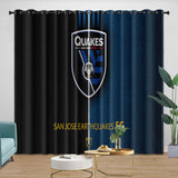 Carica l&#39;immagine nel visualizzatore Galleria, San Jose Earthquakes Curtains Blackout Window Drapes Room Decoration