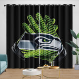 Load image into Gallery viewer, Seattle Seahawks Curtains Blackout Window Drapes Room Decoration