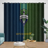 Charger l&#39;image dans la visionneuse de la galerie, Seattle Sounders FC Curtains Blackout Window Drapes Room Decoration