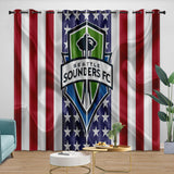 Charger l&#39;image dans la visionneuse de la galerie, Seattle Sounders FC Curtains Blackout Window Drapes Room Decoration