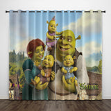 Load image into Gallery viewer, Shrek Curtains Pattern Blackout Window Drapes