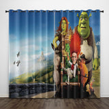 Load image into Gallery viewer, Shrek Curtains Pattern Blackout Window Drapes