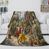 Laden Sie das Bild in den Galerie-Viewer, Snow White Blanket Flannel Fleece Throw Room Decoration