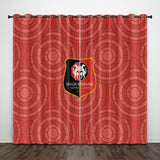 Load image into Gallery viewer, Stade Rennais Football Club Curtains Pattern Blackout Window Drapes