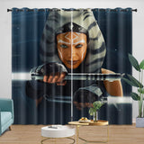 Load image into Gallery viewer, Star Wars Ahsoka Curtains Pattern Blackout Window Drapes