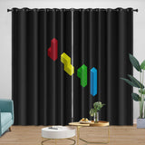 Load image into Gallery viewer, Tetris Curtains Blackout Window Drapes Room Decoration