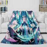 Load image into Gallery viewer, Vocaloid Miku Hatsune Blanket Flannel Fleece Throw Room Decoration