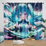 Carica l&#39;immagine nel visualizzatore Galleria, Vocaloid Miku Hatsune Curtains Blackout Window Drapes