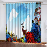 Load image into Gallery viewer, Animal Deer Curtains Pattern Blackout Window Drapes