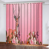 Load image into Gallery viewer, Animal Deer Curtains Pattern Blackout Window Drapes