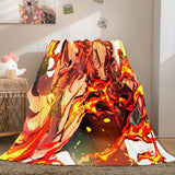 Carica l&#39;immagine nel visualizzatore Galleria, Coperta in pile di flanella Anime Demon Slayer Cosplay Coperta trapuntata per pisolino