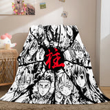 Charger l&#39;image dans la visionneuse de la galerie, Anime Demon Slayer Flannel Fleece Blanket Cosplay Wrap Nap Quilt Blanket