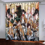 Load image into Gallery viewer, Attack On Titan Pattern Curtains Blackout Window Drapes