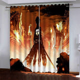 Load image into Gallery viewer, Attack On Titan Pattern Curtains Blackout Window Drapes