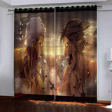 Load image into Gallery viewer, Attack On Titan Pattern Curtains Blackout Window Drapes