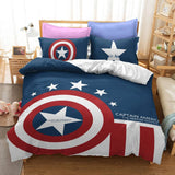 Carica l&#39;immagine nel visualizzatore Galleria, Set di biancheria da letto con copripiumino Avengers Iron Man Capitan America