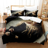 Laden Sie das Bild in den Galerie-Viewer, Avril Ramona Lavigne Cosplay Bettwäsche-Set Quilt Bettbezüge Bett-Sets