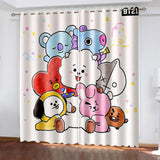 Load image into Gallery viewer, BT21 Cartoon Pattern Curtains Blackout Window Drapes