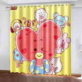 Load image into Gallery viewer, BT21 Cartoon Pattern Curtains Blackout Window Drapes