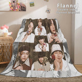 Load image into Gallery viewer, BTS Butter Bangtan Boys Dunelm Bedding Blanket Flannel Fleece Blankets