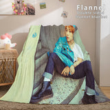 Load image into Gallery viewer, BTS Butter Bangtan Boys Flannel Fleece Blanket Cosplay Dunelm Bedding