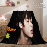 Load image into Gallery viewer, BTS Butter Bangtan Boys Flannel Fleece Blanket Cosplay Dunelm Bedding