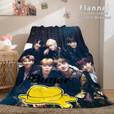 Load image into Gallery viewer, BTS Butter Bangtan Boys Flannel Fleece Blanket Dunelm Bedding Blanket