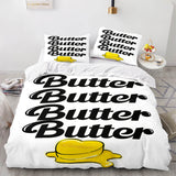 Carica l&#39;immagine nel visualizzatore Galleria, BTS Butter Cosplay Bedding Set UK Copripiumini Set di lenzuola trapuntate