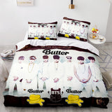 Carica l&#39;immagine nel visualizzatore Galleria, BTS Butter Cosplay UK Set di biancheria da letto Copripiumino trapuntato Set di lenzuola