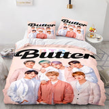 Carica l&#39;immagine nel visualizzatore Galleria, BTS Butter Cosplay UK Set di biancheria da letto Copripiumino trapuntato Set di lenzuola