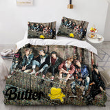 Load image into Gallery viewer, BTS Butter Team Cosplay UK Bedding Set Quilt Duvet Covers Bed Sets