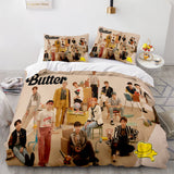 Carica l&#39;immagine nel visualizzatore Galleria, BTS Butter Team Cosplay UK Set di biancheria da letto Copripiumini trapuntati Set da letto