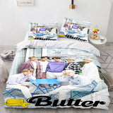 Carica l&#39;immagine nel visualizzatore Galleria, BTS Butter Team Cosplay UK Set di biancheria da letto Copripiumini trapuntati Set da letto