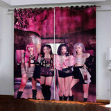 Load image into Gallery viewer, BlackPink Curtains Pattern Blackout Window Drapes