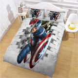 Load image into Gallery viewer, Captain America Bedding Set Quilt Cosplay Duvet Cover