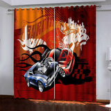 Load image into Gallery viewer, Car Model Hot Wheels Pattern Curtains Blackout Window Drapes