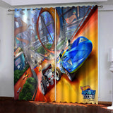 Load image into Gallery viewer, Car Model Hot Wheels Pattern Curtains Blackout Window Drapes