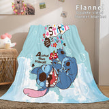 Carica l&#39;immagine nel visualizzatore Galleria, Coperta di cartone animato Lilo e Stitch Coperta in pile di flanella Coperte trapuntate