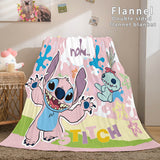 Laden Sie das Bild in den Galerie-Viewer, Cartoon Lilo und Stitch Decke Flanell-Fleece-Decke Steppdecken