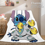 Laden Sie das Bild in den Galerie-Viewer, Cartoon Lilo und Stitch Decke Flanell-Fleece-Decke Steppdecken