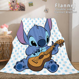 Laden Sie das Bild in den Galerie-Viewer, Cartoon Lilo und Stitch Decke Flanell-Fleece-Decke Steppdecken